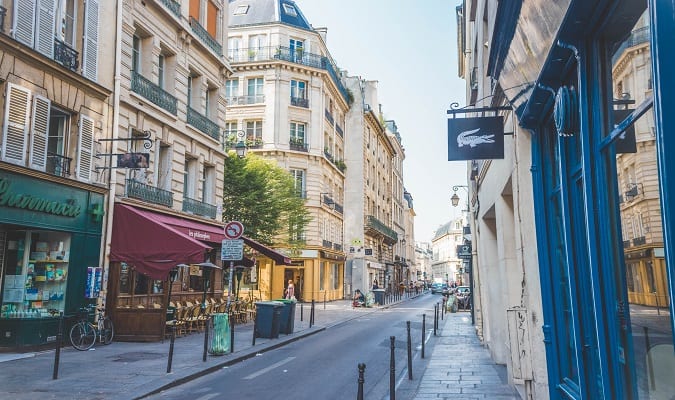 Rua de Compras em Paris