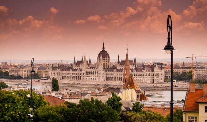 A linda cidade de Budapeste na Hungria