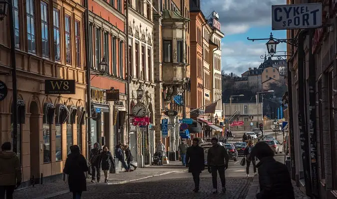 Rua em Estocolmo Foto