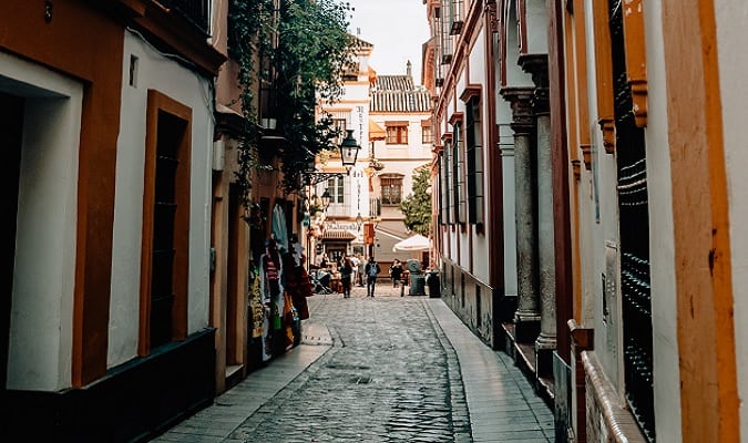Rua em Sevilha na Espanha