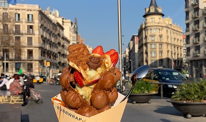 Onde Comer em Barcelona - ©Bubbwrap bubble waffle