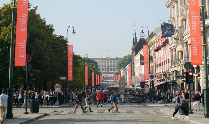 Compras em Oslo - karl johans gate